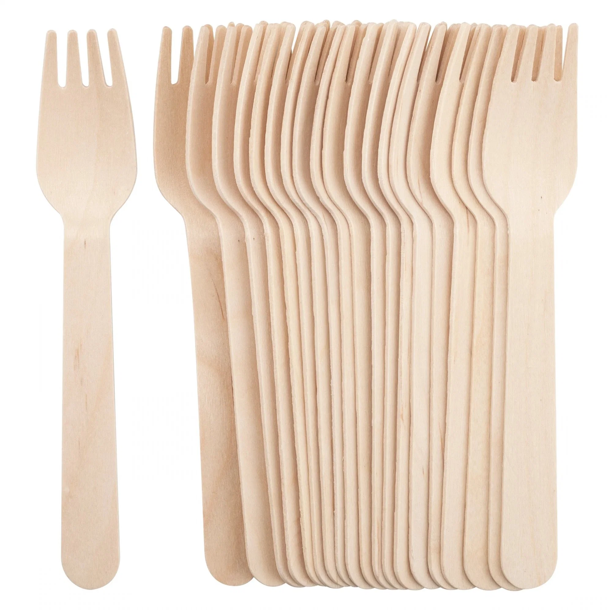 Birch Disposable Wooden Cutlery Spoons Knife Fork for Desserts