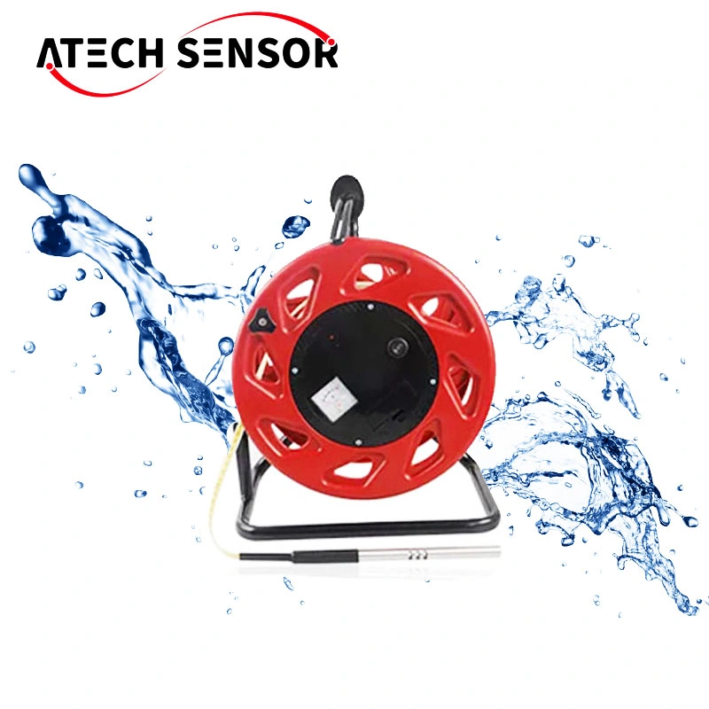 Atech 50m Portable Water Level Indicator Steel Tape Water Level Meter Water Level Gauge Steel Ruler