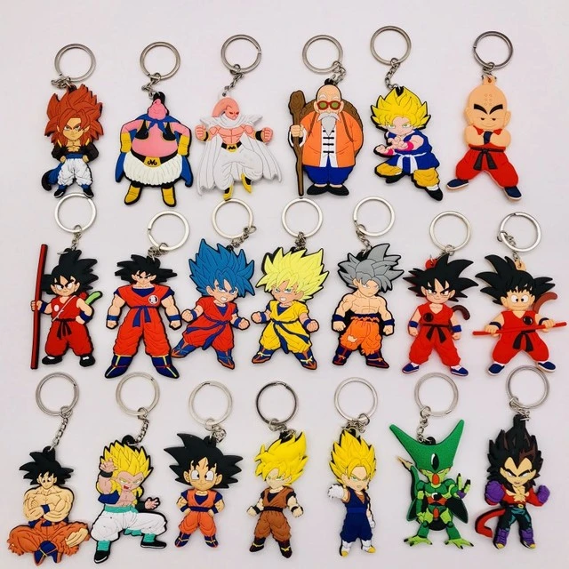 Акриловый логотип говорящий Часы кожа Мягкая резина Аниме кожа Dragon Ball Factory Цена Custom Silicone Keychain для продажи