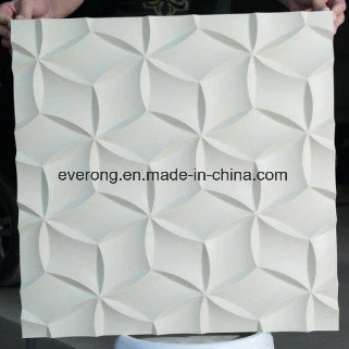 Interior 3D White Carved Stone Circle Wall Marble Tile Design