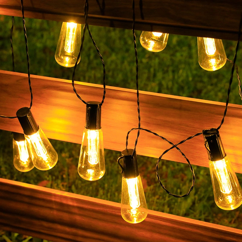 Neues Design Top-Qualität Urlaub Beleuchtung Solar Powered Outdoor Solar Patio Light String Lights Gartendekoration