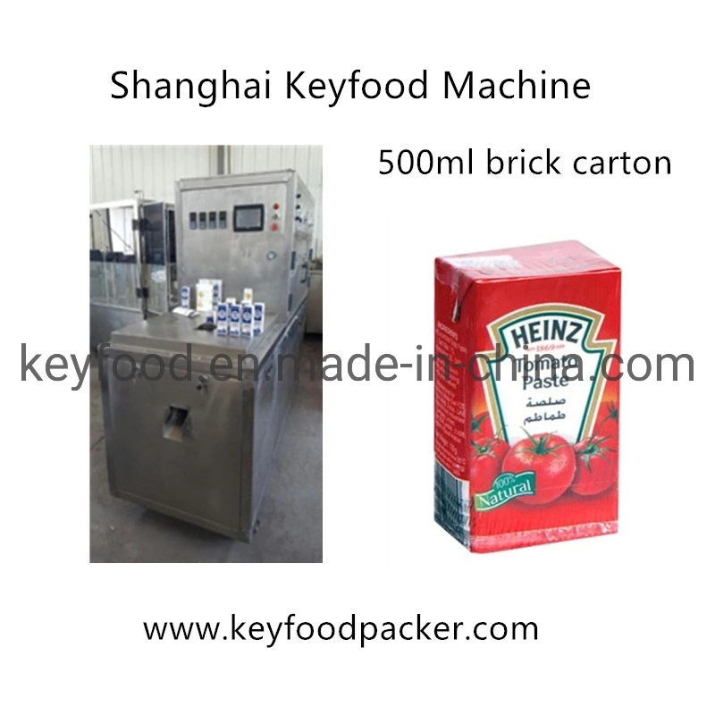 Small Automatic Aseptic Brick Carton Juice Filling Machine for 200ml