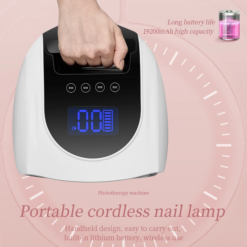 96W luz LED portáteis sem fios da lâmpada de unhas de gel unhas polaco a cura com longo tempo de trabalho