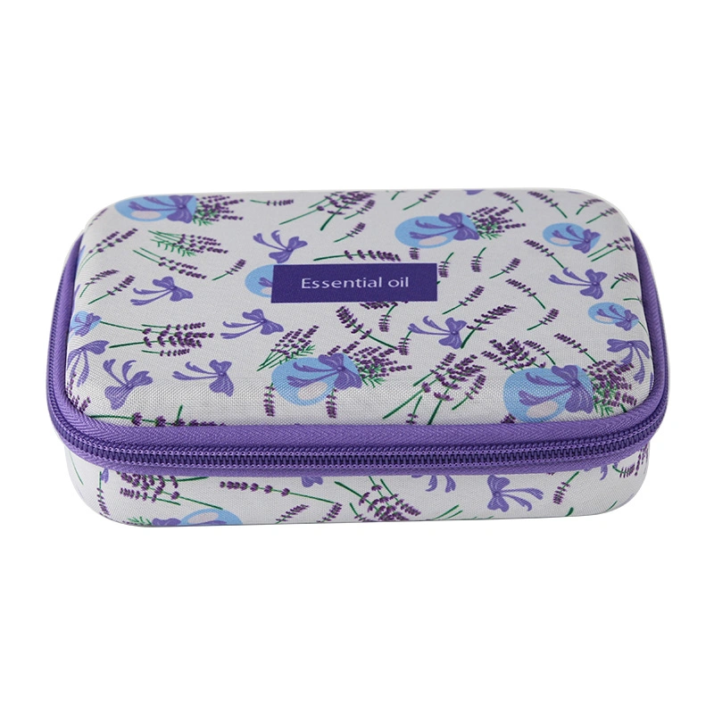 Rouleau de voyage personnalisé bouteilles d'huiles Organiseur sac de transport rigide petit EVA Essential Oil case Aroma Essential Oils cases stockage