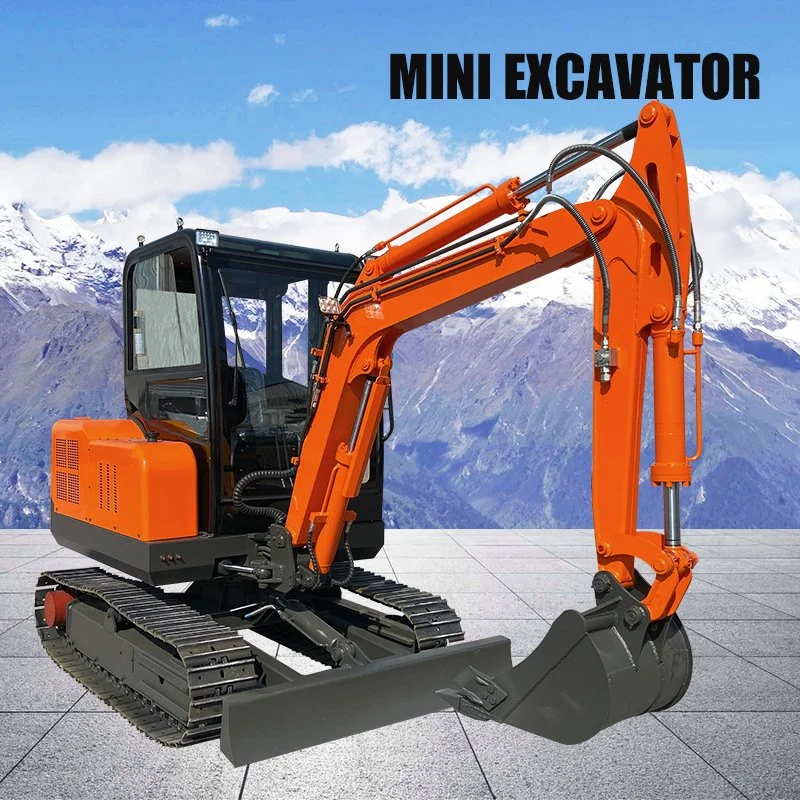 Cheap Construction Small/Mini Compact Excavator for Broken Road and Ground Concrete with Breaker Hammer