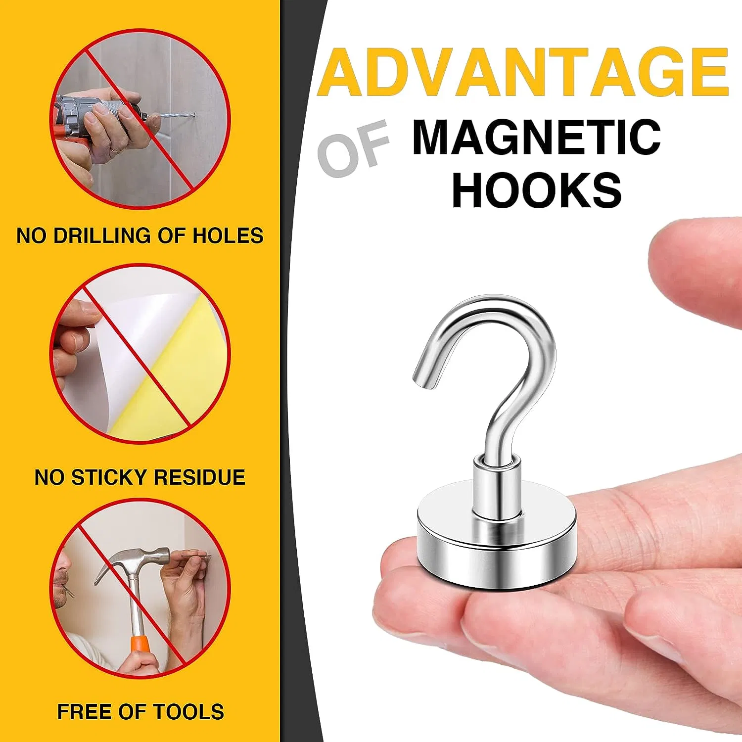 Magnetic Hook Powerful Cruise Magnet S-Shaped Hook Screw Hook