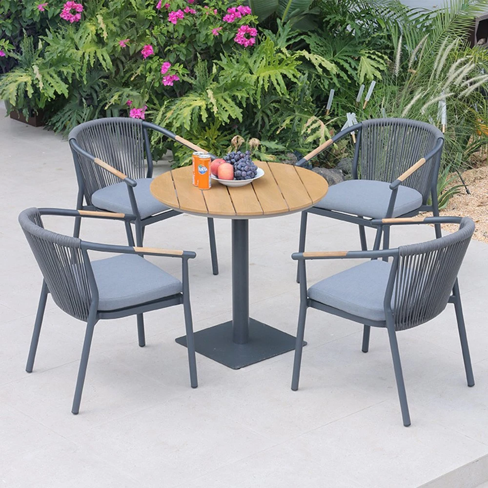 Garden Bistro 4 Seaters Thick Cushions Outdoor Rattan Chair Table Bar Set Furniture