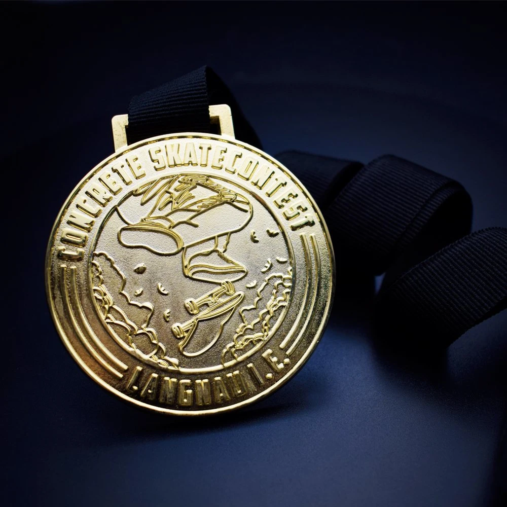 Factory Customized 3D Sports Metal Gold Medal for Promotion Souvenir Gifts with Ribbon