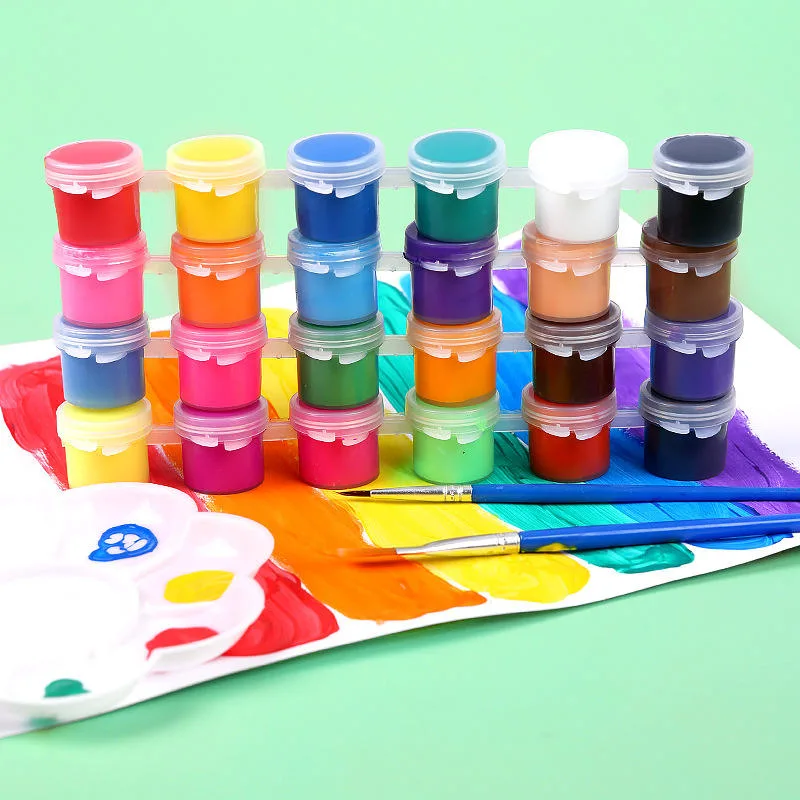 Professional Mini Cheap 3ml/5ml 6/12 PCS Strip Plastic Pots Kid Acrylic Color Paint