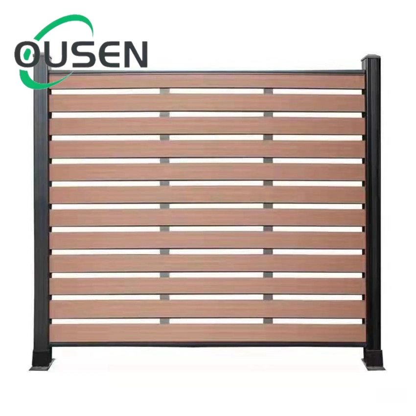 Private Garden Fence Wood Plastic WPC Composite Fencing Easy-to-Install Building Material House Decorative WPC Fence Panels