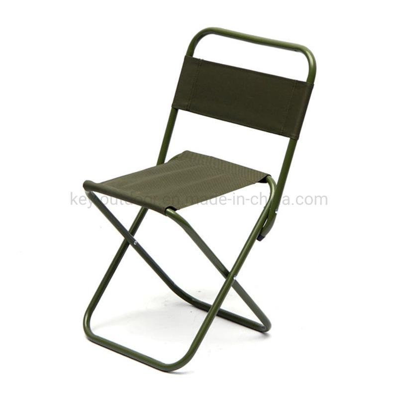 Logo personnalisé Cheap portable robuste châssis en métal léger tissu Oxford chaises de camping de pliage