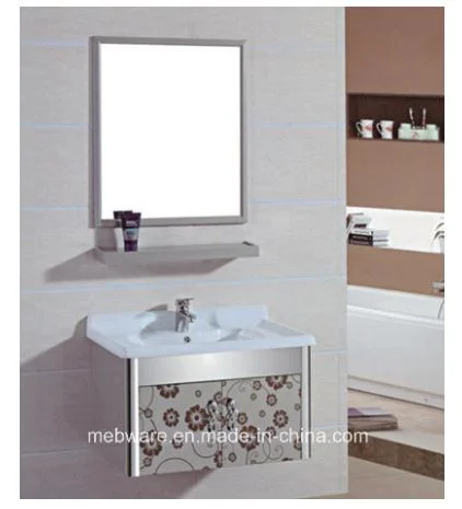 Common Modern Stainless Steel Bathroom Cabinet Vanity and Furniture