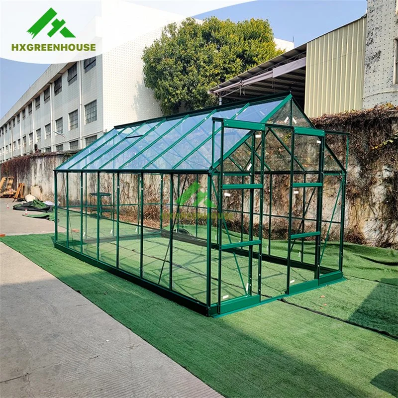 Year Round Production Huixin Metal 4mm Glass Greenhouse