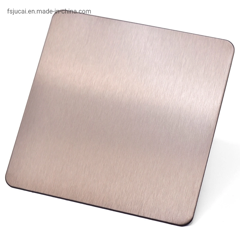 Customize Gold Color Brush Finish Stainless Steel Sheet