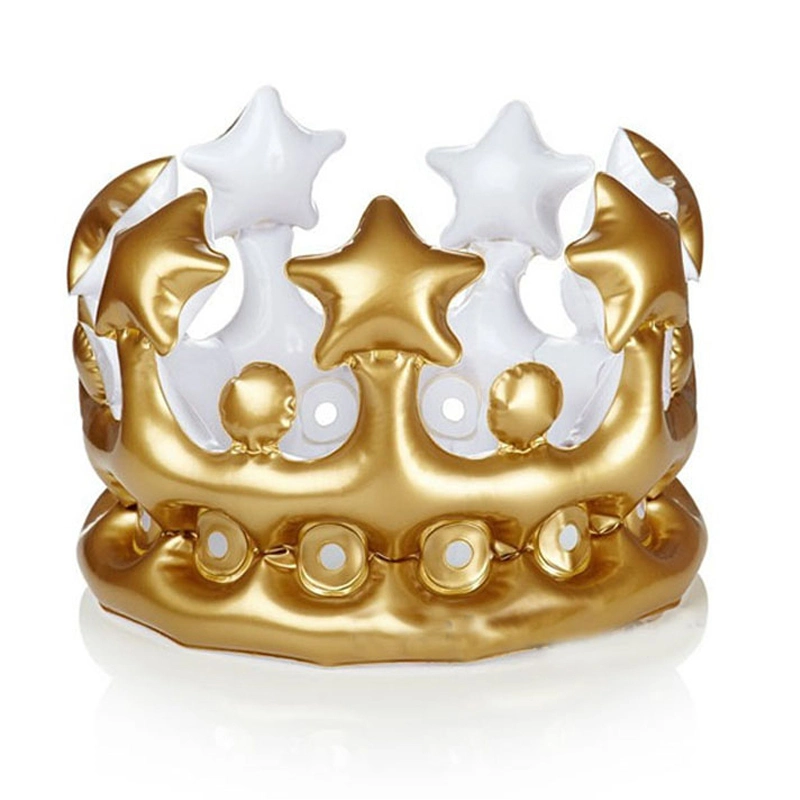 Inflables decorativos de PVC Gold Crown Prince Princesa Globo para Cumpleaños