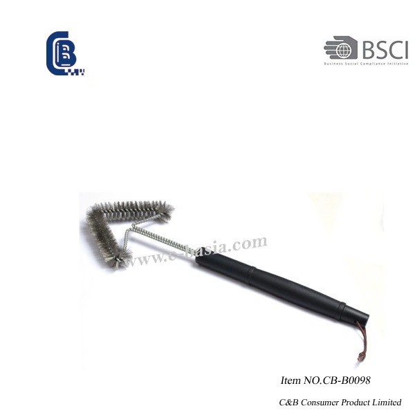 Long Handle Steel Wire Barbecue Grill Cleaning Brush, Removable Grill Cleaning Brush