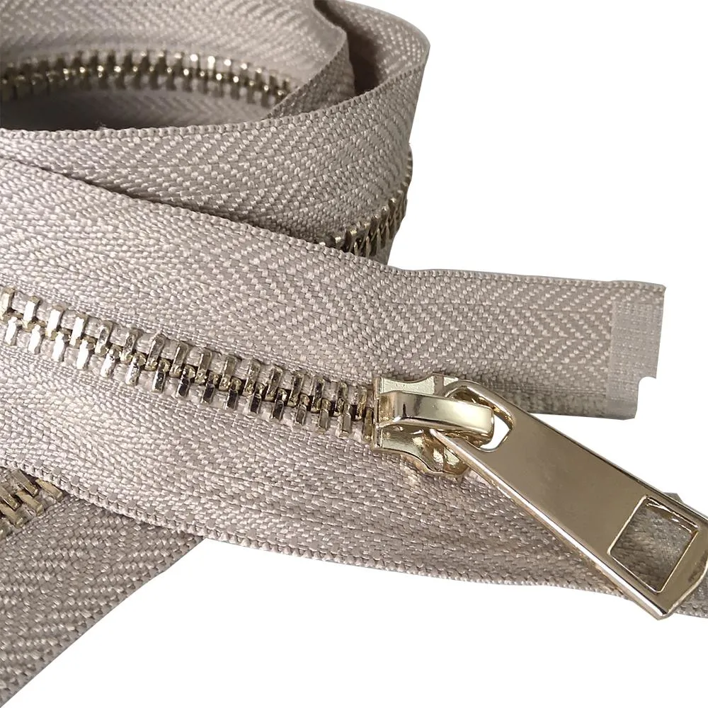 Green Color 5# Zippers Open-End Auto Lock Gold Metal Zipper