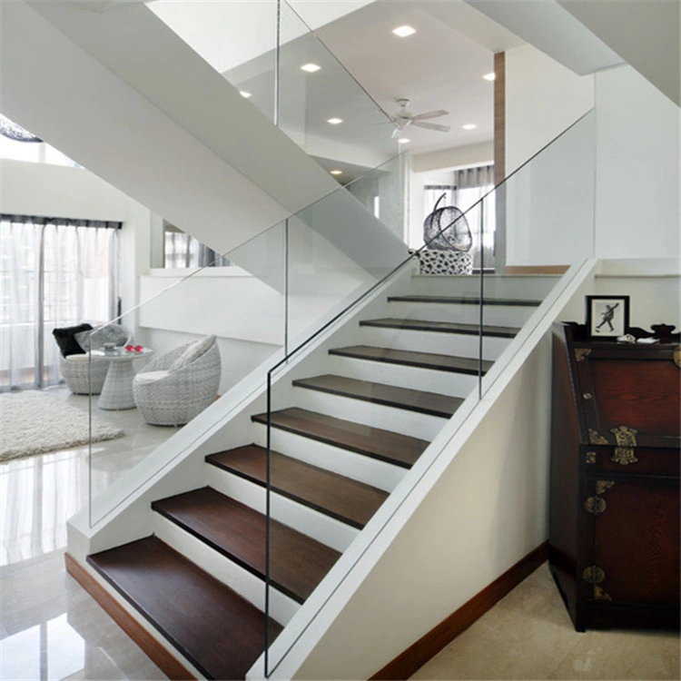 Modern Indoor Framless Glass Railing for Staircase