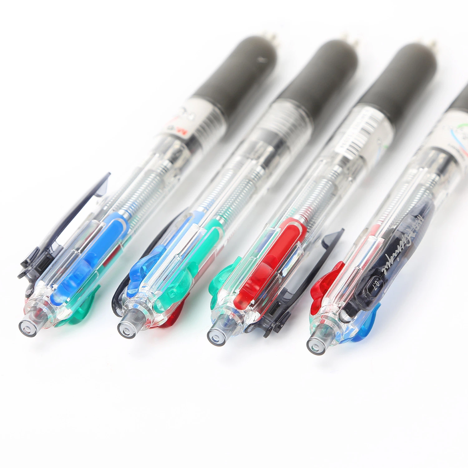 New Design Promotional Gift Pen Durable Smooth Retractable Plastic 4 in 1 Multi Coloured Ballpoint Pen with Print Customized Logo