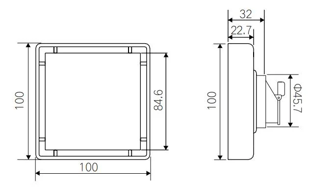 Pd-34281 Bathroom Accessories 100mm*100mm Stainless Steel Floor Drain