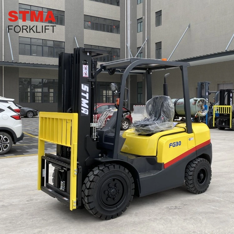 Stma EPA Engine Propane Forklift 3ton LPG Gasoline Forklift with Container Mast and Side Shifter