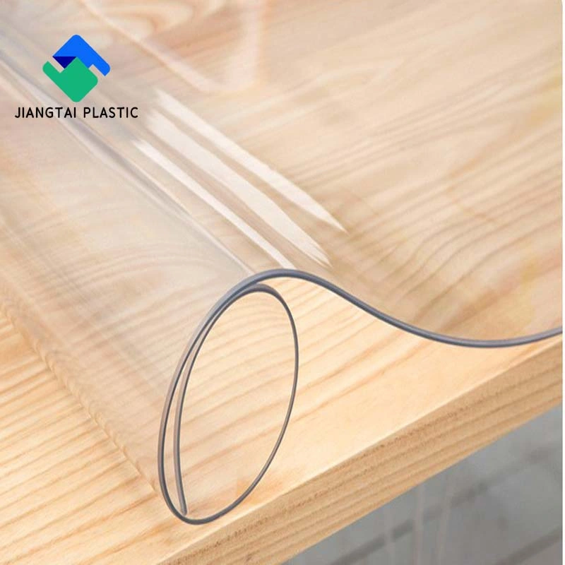 Plástico Jiangtai calidad Super claro Película Transparente Super suave de PVC transparente rollo de película