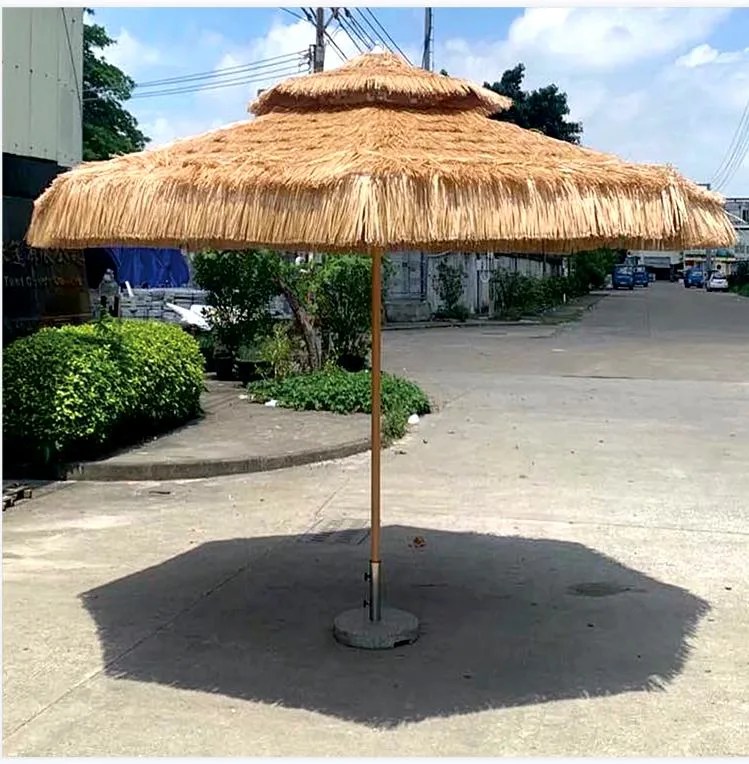 Loisirs Rainproof Style parasol et parapluie de chaume de paille pour le mobilier extérieur