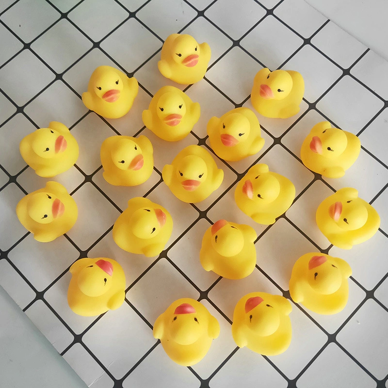 Kids Shower Swimming Small Little Mini Yellow Bulk Rubber Duck Bath Toy Sound Floating Ducks for Baby