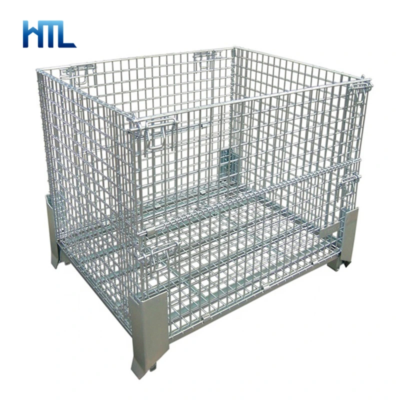 Heavy Duty Transport Stacking Folding Welded Wire Mesh Steel Bins