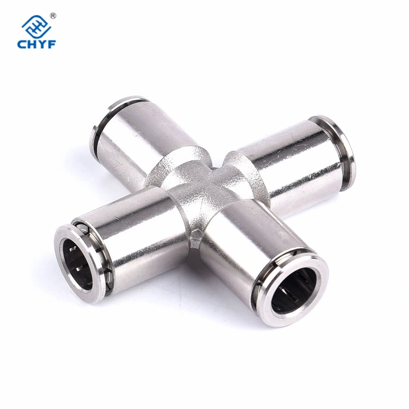 Free Sample Mpza Series 12mm Nickel Plated with Brass Pneumatic Quick One Touch Fittings for Air Compression