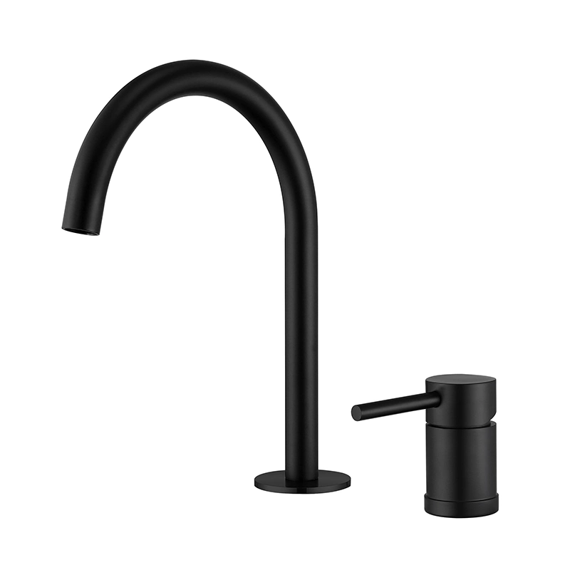 Factory Direct Sales Hotel Single Handle Black Basin Faucet Kitchen Set