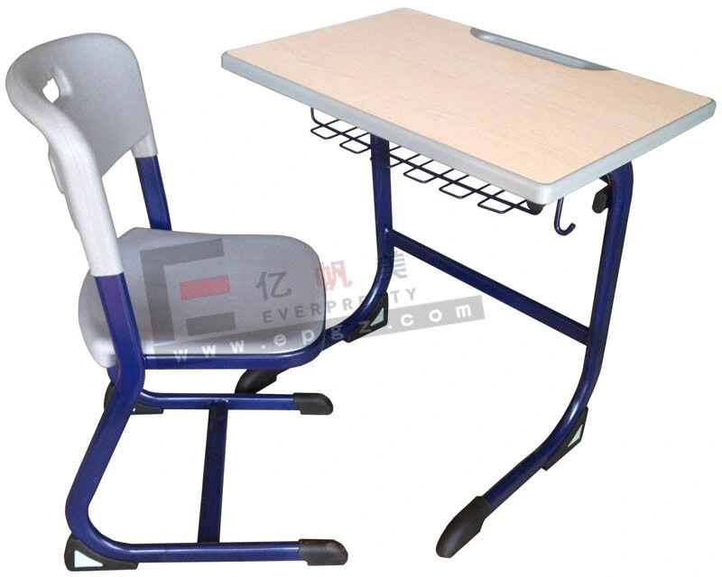 Classic High-Quality School Classroom Furniture Adjustable Desk and Chair for One Person