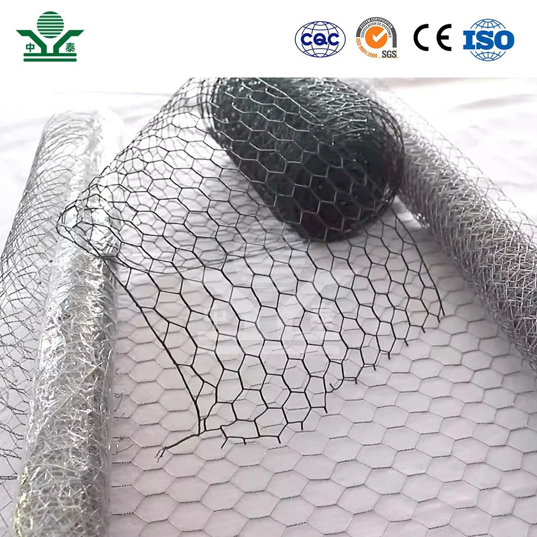 Zhongtai 0.64mm Hexagonal Mesh China Manufacturing 1m 2m Width Galvanized Rabbit Wire Mesh Used for 4 FT Black Welded Wire Fence