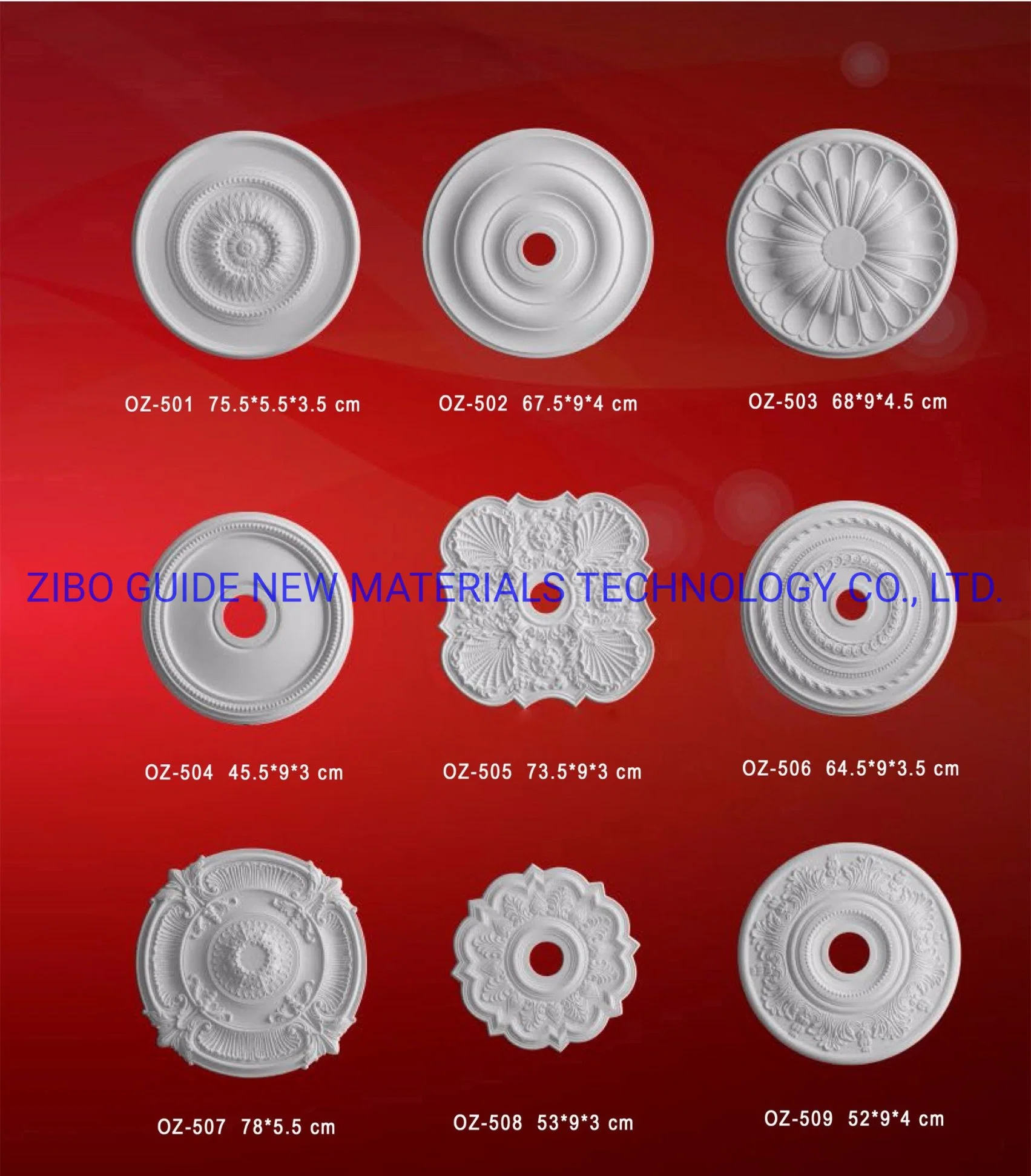 Ceiling Lamp Medallion Moulded Polyurethane Foam for Building Decoration