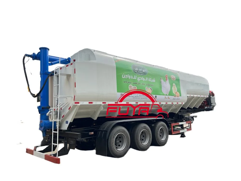 Tri-Axle 45 Cubic 50 Cubic 55 Cubic Aluminium Bulk Feed Agriculture Trailers