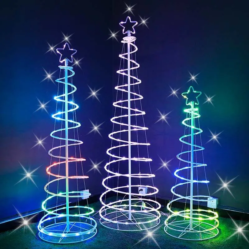 Spiral Christmas LED Light Tree Decoration with Remote Multiple Control