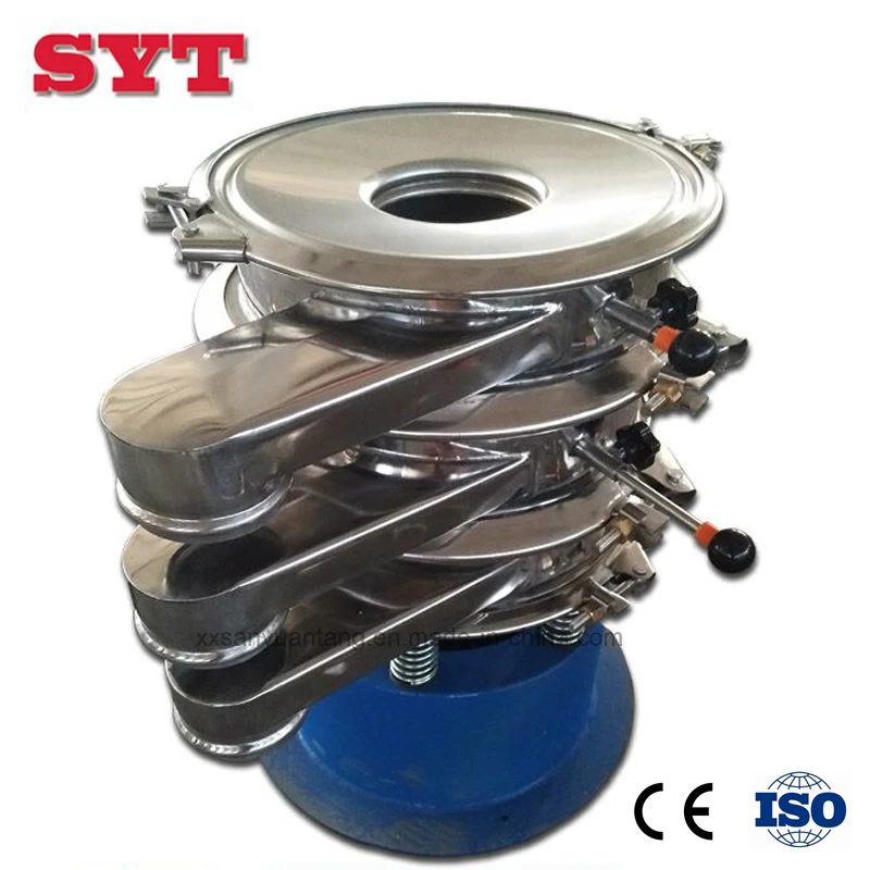 Double Deck Circular Shaker Vibrating Sieve Screening Machine Electric Flour Sifter