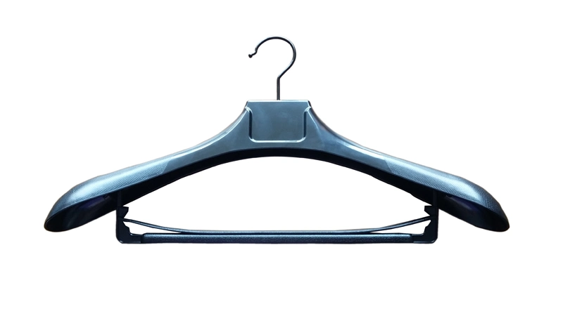 شعار العلامة التجارية ملابس بلاستيكية ملابس من نوع Hanger قاريق مع بار ضاغط