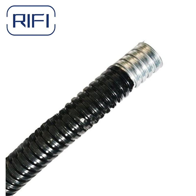 Black and Grey 1/2 to 4 Inch Electrical Galvanized Steel PVC Flexible Conduit and Fittings