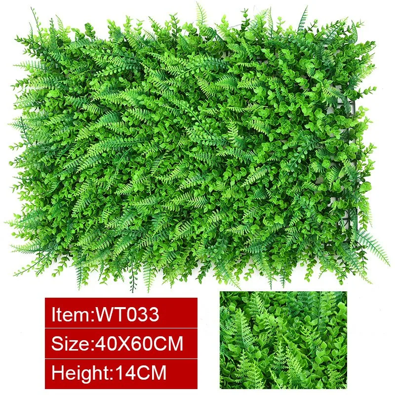 Anti-UV Discounted Artificial Natural Looking Plants Wall for Home Garden Holiday Decor