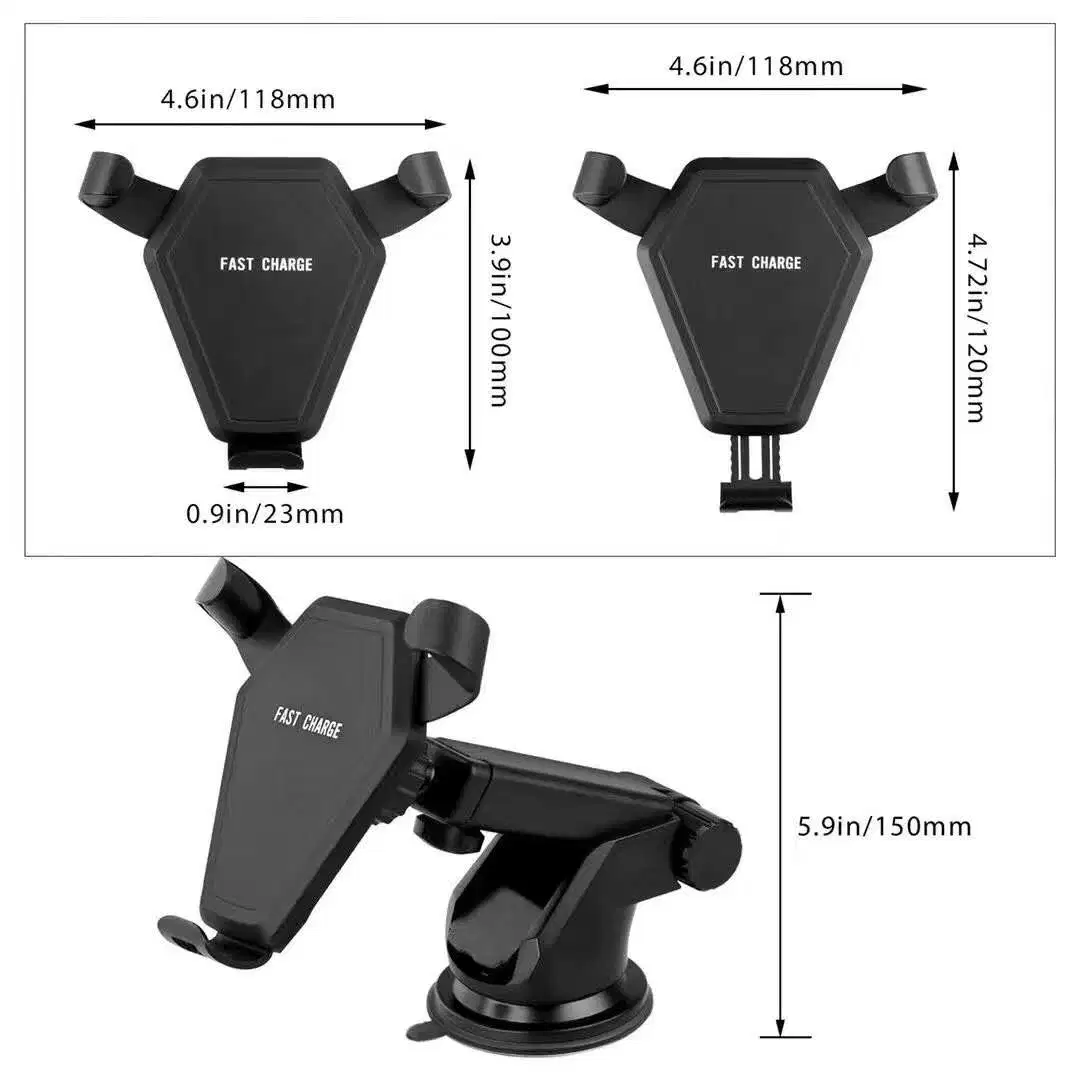 Inalámbrica rápida cargador de coche automático para el iPhone Samsung abre automáticamente cuando se pone el teléfono cerca de el cargador