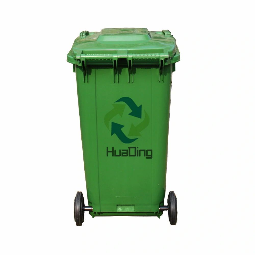 240L Plastic Garbage Bin Rubber Wheel Trash Can for Outdoor HD2wnp240b-Dg