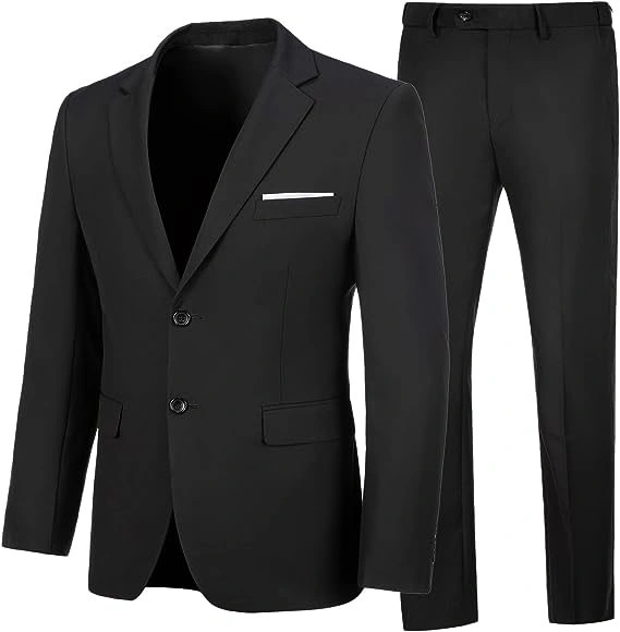 Mens 2 Piece Suit Slim Fit Business Wedding Party Tuxedo Dress Suits for Men Jacket and Pants Set