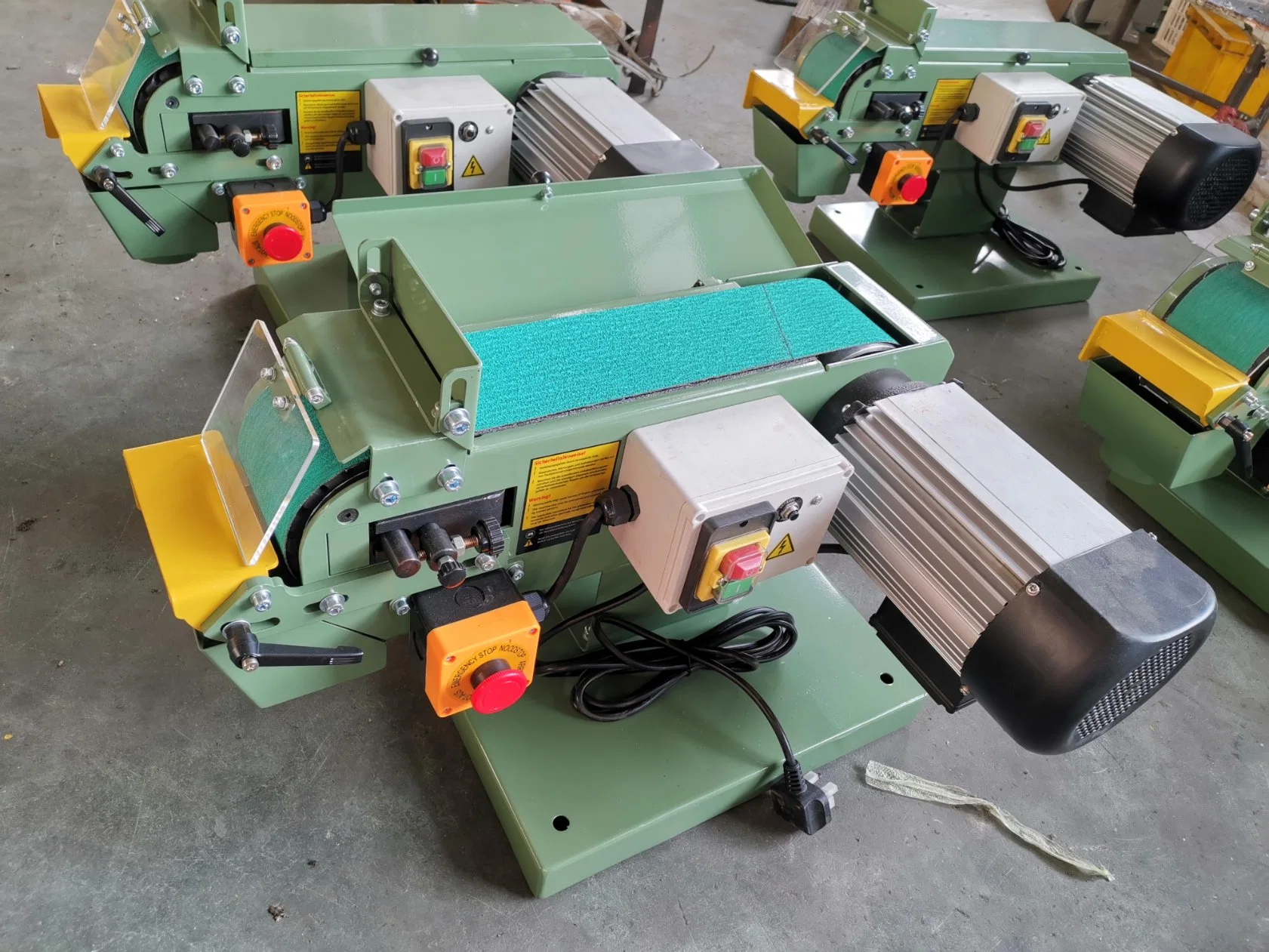 Metal Belt Sander Sanding Deburring Machine with Adjustable Work Table