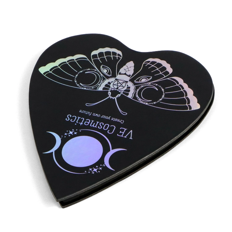 Firstsail Factory Custom Luxury Butterfly DIY Laser Logo Empty Magnetic Heart Pan Eyeshadow Case Cosmetic Paper Eye Shadow Palette Makeup