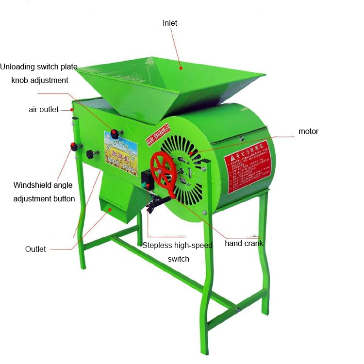 Electric Stepless Speed Change Type Agricultural Grain Winnowing Machine