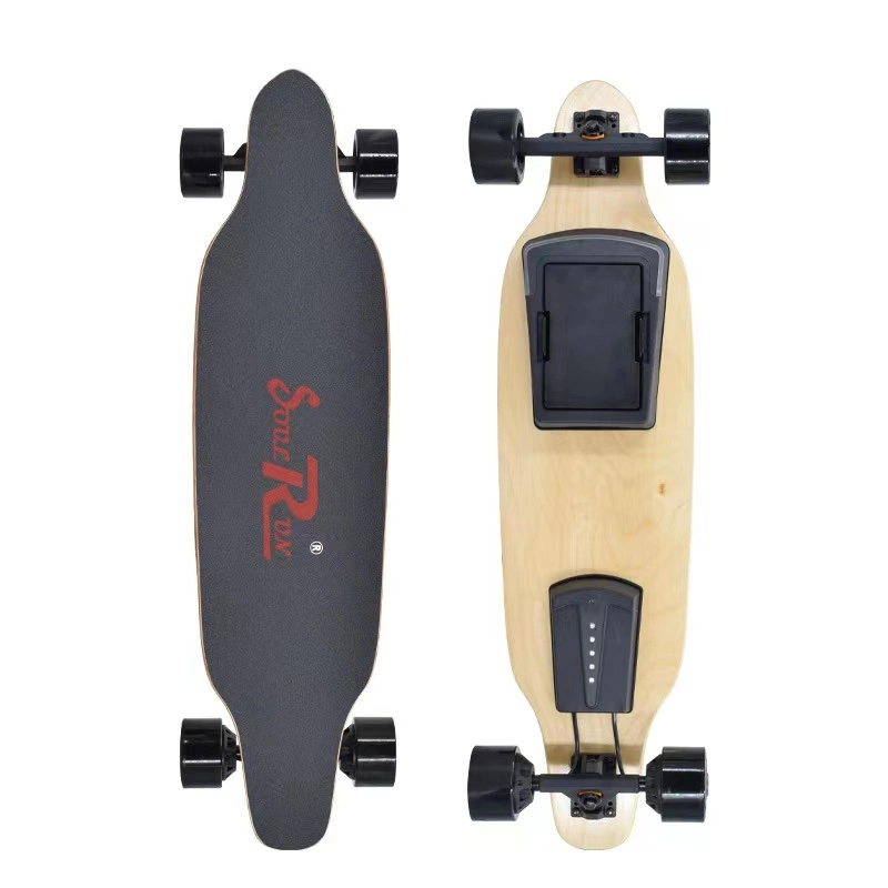 Keine Steuer Free Duty Elektro-Scooter Dual Hub Motor 600W Elektro Skate Board kleine Fischplatte verstärkt E Skateboard