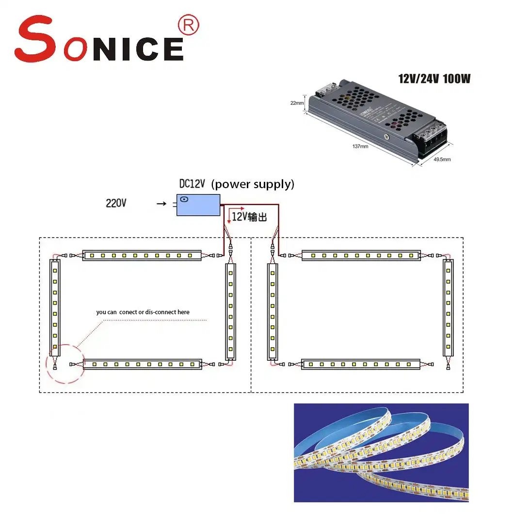 P0809 Painel de superfície e decoração doméstica LED Perfil de alumínio