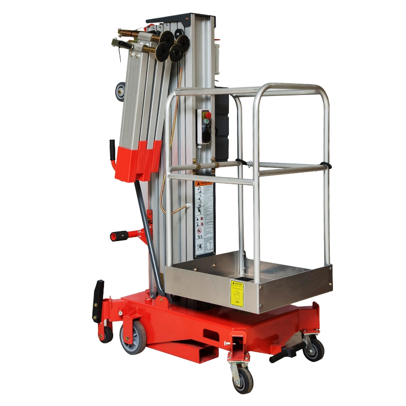 High End Single Mast Lifting Machine for External Painting Premium Single Vertical Mast Lifting Table with Proportional Controls