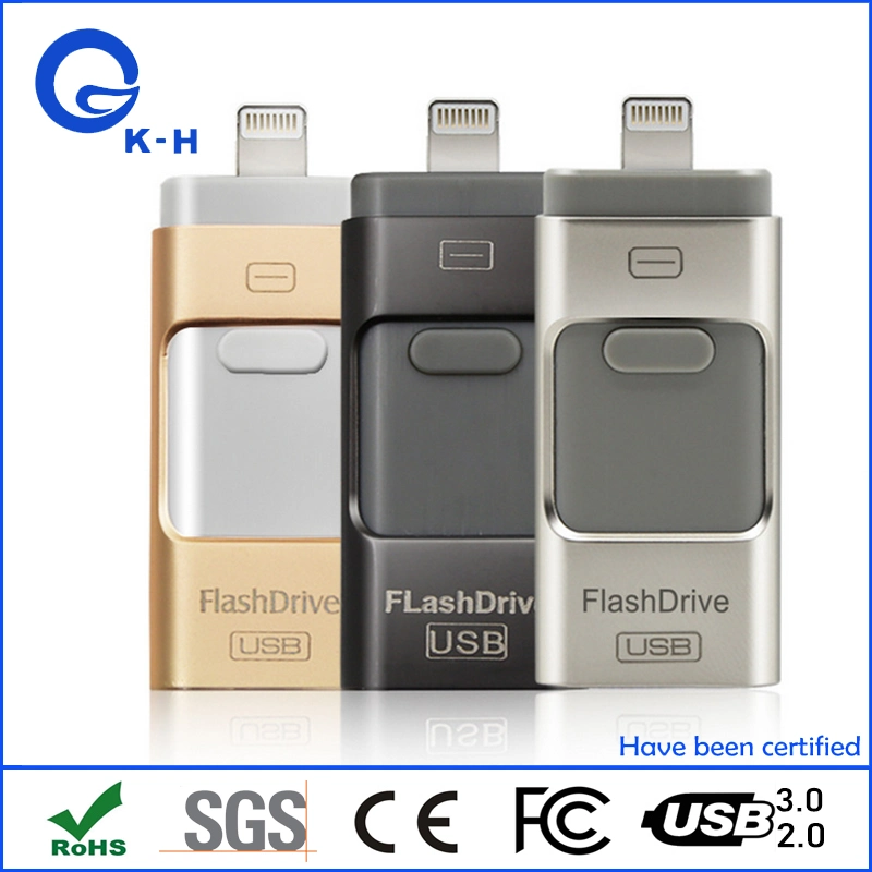 Dispositivo de memória flash USB portátil para iPhone iPad